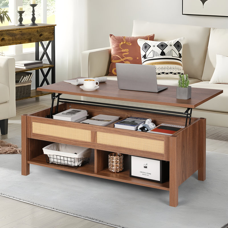 Ebern Designs Annariitta wood 47" lift up Single Coffee Table with